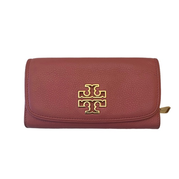 Tory Burch Handbags - Tory Burch Britton Duo Envelope Continental Pink Leather Wallet